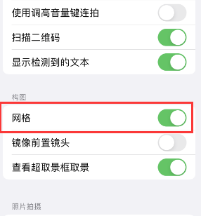 禹州苹果手机维修网点分享iPhone如何开启九宫格构图功能 